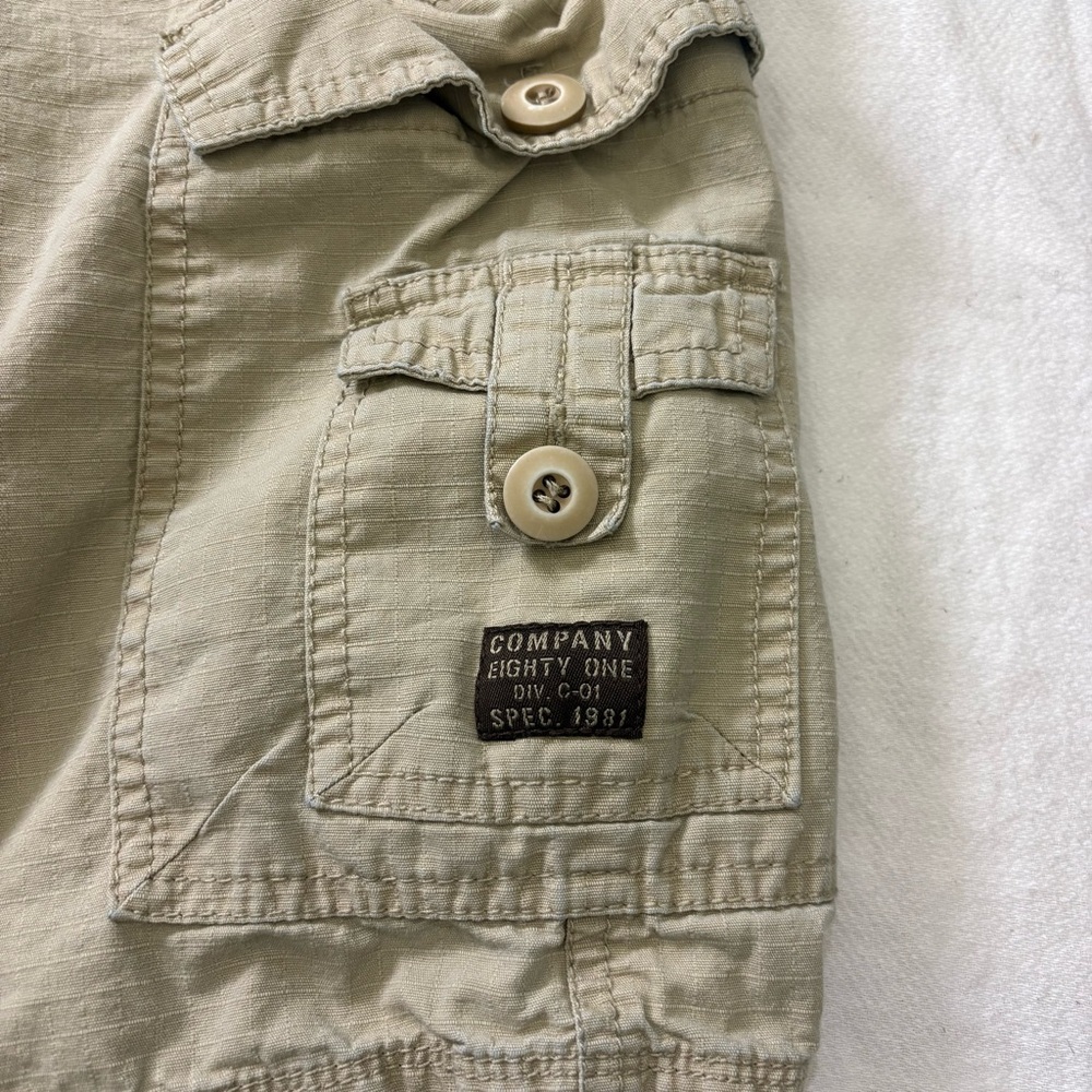Y2K Company 81 Cargo Shorts Mens 36 Khaki Utility Skate Streetwear - Picture 2 of 14